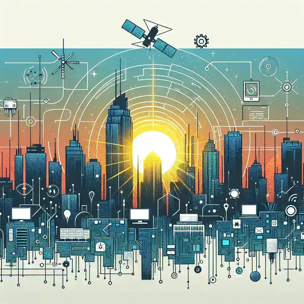"Imagem de tecnologia destacando as últimas notícias do dia, incluindo gadgets inovadores e atualizações de hardware, ilustrando o artigo '10 Notícias de Tecnologia para Começar o Dia (12/02)'."